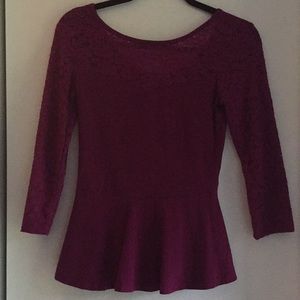 Purple Express peplum top